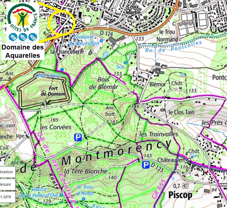Accès à la chambre d'hôte depuis chemin de Compostelle GR655 